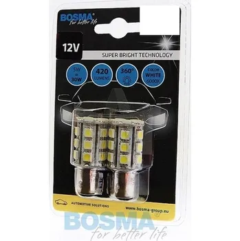 Autožárovka Žárovka 12V LED BAY15D 24xSMD 5050 bílá BOSMA 3246