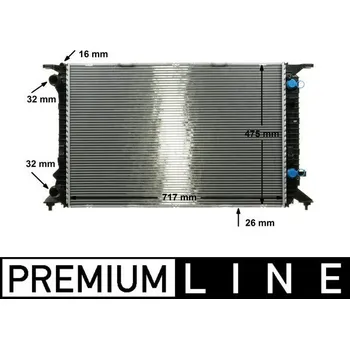 Motor automobilu Chladič, chlazení motoru MAHLE CR 910 000P