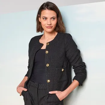 Dámské sako Tvídové sako černá 52