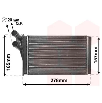 Výměník tepla Výměník tepla, vnitřní vytápění VAN WEZEL 03006097