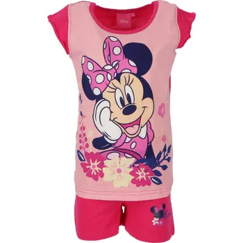 Dívčí pyžamo Exity KFT Pyžamo MINNIE krátké dívčí růžové tmavé Barva: Růžová tmavá, Velikost: 128