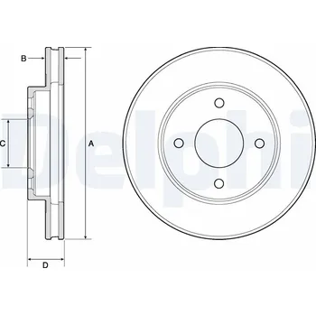 Brzdový kotouč Brzdový kotouč DELPHI BG4742C