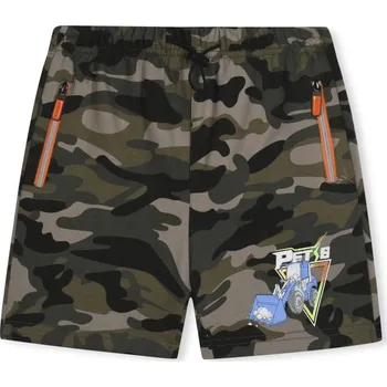 Chlapecké kraťasy Kugo Chlapecké šortky NAKLADAČ kapsy oranž maskáč Barva: Zelená, Velikost: 104