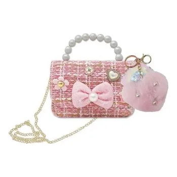 Kabelka Mini KABELKA s klíčenkou SRDCE s PERLY