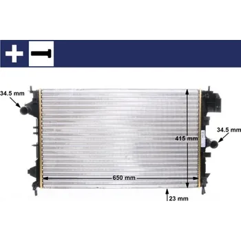 Chladič motoru Chladič, chlazení motoru MAHLE CR 8 000S