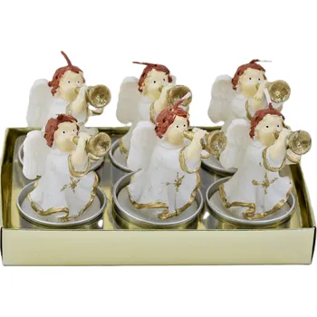 Svíčka Svíčka Andílek s trubkou 6ks