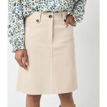 Dámská sukně Rozšířená manšestrová sukně béžová 36