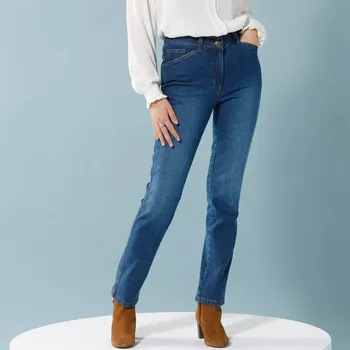 Rovné kalhoty pro menší postavu modrá 48