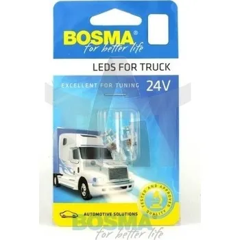 Autožárovka Žárovka 24V LED T10 1xLED bílá sada 2ks BOSMA 7552