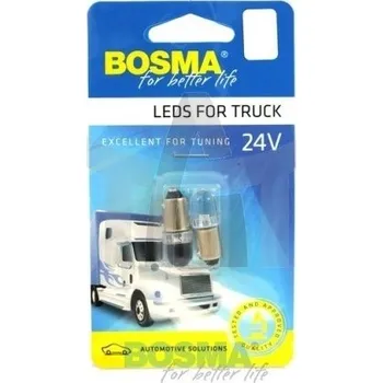 Autožárovka Žárovka 24V LED BA9S 1xLED bílá BOSMA 7606