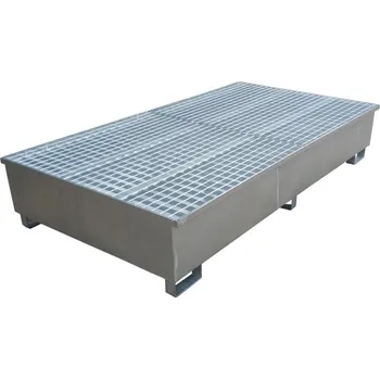 jímka Záchytná kovová pozinkovaná jímka pod 2 IBC kontejnery