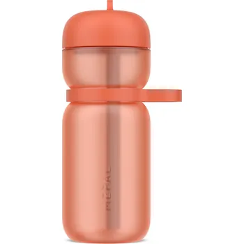 Láhev MEPAL FLIP ACTIVE 600 ml - sportovní lahev s brčkem z tritanu, bez BPA, broskvová