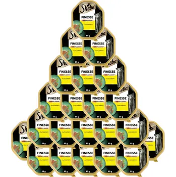 Krmivo pro kočku SHEBA Finesse 22x85g - vlhké kompletní krmivo pro dospělé kočky, s kuřecím masem, v paštice