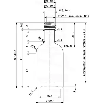 Láhev Láhev Nokturno - 0.05 bezbarevná PP18 Hc
