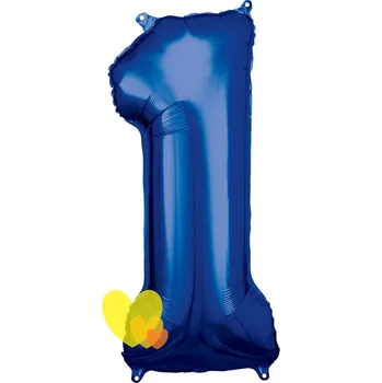 Balónek Amscan Číslo 1 DEKORAČNÍ BALONEK velký modrý