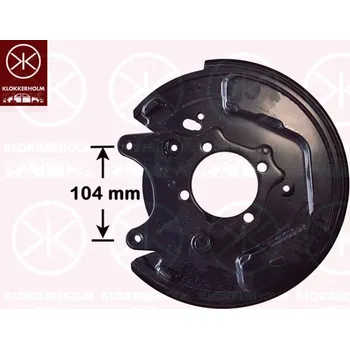 Brzdový kotouč Ochranný plech proti rozstřikování, brzdový kotouč KLOKKERHOLM 8116876