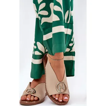 Dámské sandále Dámské sandály A8229 Béžová - Yolera 39