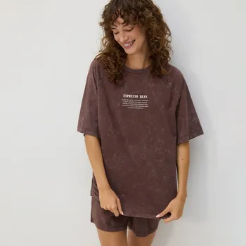 Reserved - Dvoudílné pyžamo - hnědá - 941EX-88X - 941EX-88X-XS