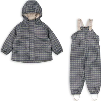 Pláštěnka Konges Slojd souprava do deště Rainy Laurel Blue Check Velikost: 5-6 let Konges Sløjd Rainy Palme Set