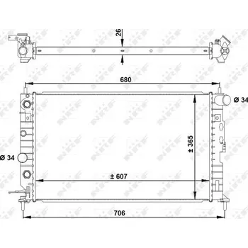 Chladič motoru Chladič, chlazení motoru NRF 50219A