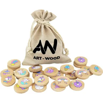 Pexeso art-wood.cz Dřevěné pexeso 24 ks - jednorožci
