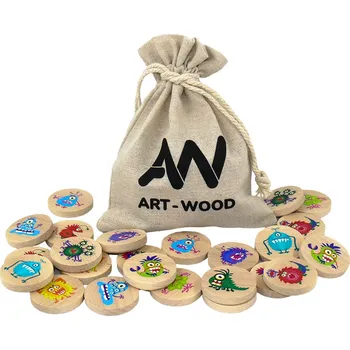 Pexeso art-wood.cz Dřevěné pexeso 24 ks - příšerky