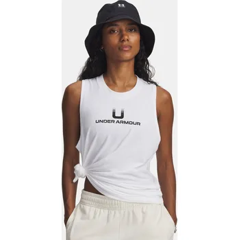 Dámské oblečení Dámské tílko Under Armour UA Varsity U Tank-WHT - Dámské Under Armour černá | bílá | krémová 3395936