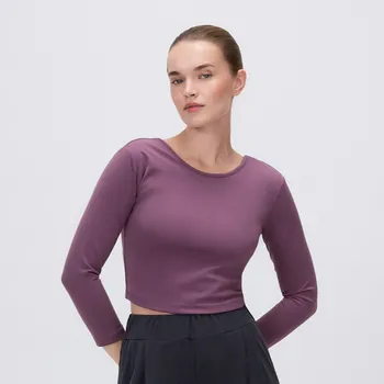 Dámské tričko Reserved - Top s 3/4 rukávem - tmavě fialová - 452HL-49X - 452HL-49X-M