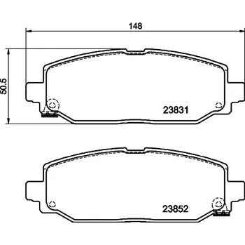 Brzdová destička Sada brzdových destiček, kotoučová brzda HELLA 8DB 355 040-021