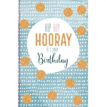 Přání k narozeninám s obálkou Artebene Hip Hip Hooray It´s Your Birthday