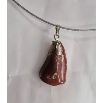 Náhrdelník Náhrdelník na lanku s polodrahokamem - jaspis červený (do vyprodání zásob)