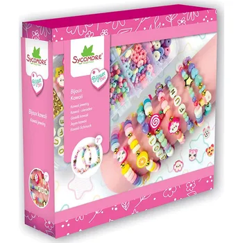 Výtvarná sada Výroba šperků - náramky z polymerových korálků - Kawaii