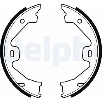 Brzdová čelist Sada brzdových čelistí, parkovací brzda DELPHI LS1930