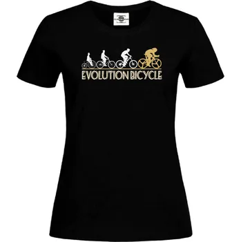 Dámské tričko Tričko Evolution Bicycle | Cycle Druh: Dámské, Barva: Černá, Velikost: XS