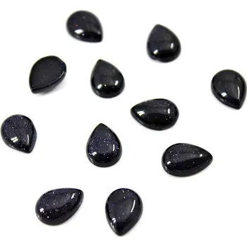 Materiál na výrobu šperku Modrý Goldstone Kabošony kapka 14x10mm - 1Ks - 1Ks