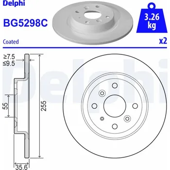 Brzdový kotouč Brzdový kotouč DELPHI BG5298C