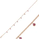 Stříbrný řetízek na nohu ROSE GOLD Ag 925; ≤2,5 g. 6040155404