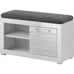 POLINA 04 Botník, bílá/bílý vysoký lesk