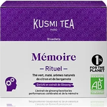 Čaj Kusmi Tea Organic Ritual Memory krabička 18 sáčků + 2 měsíce na vrácení zboží