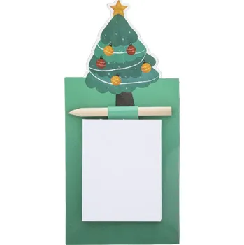 Vánoční dekorace Vánoční magnetický zápisník Julliste, vánoční stromeček - Zelená