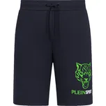 PLEIN SPORT Tiger Blue kraťasy XXL Tmavě modrá