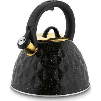 Konvice na čaj Konvice na plyn a indukci Konighoffer Etna Marble 3 l černá zlaté detaily