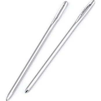 Jehly kovové tupé délka 50 mm na vlnu, vyšívání nikl 5 ks