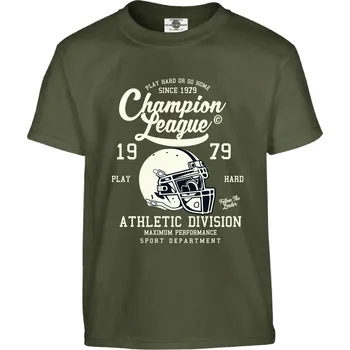 Pánské oblečení Tričko Champion League Druh: Dětské, Barva: Khaki, Velikost: 122-S