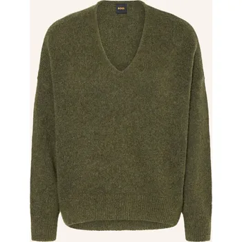 Dámský svetr Boss Dámský Svetr S Alpakou, tmavě zelená, 38
