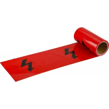 Výstražná páska Výstražná fólie červená BLESK 33cmx50m ANTICOR 6113300500225