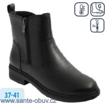 Dámská zdravotní obuv SANTÉ CW/25403 BLACK vych.obuv vel.37-41, --- - 38