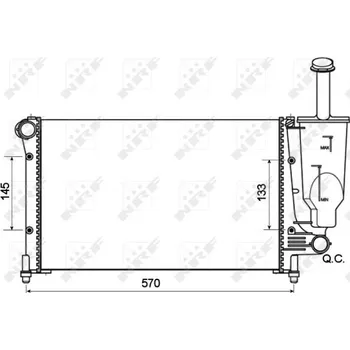 Chladič motoru Chladič, chlazení motoru NRF 53128A