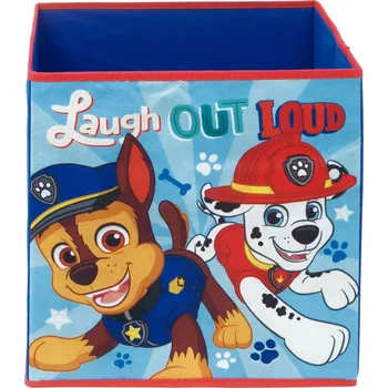 Úložný box Arditex Úložný skládací box TLAPKOVÁ PATROLA modrý 31x31x31