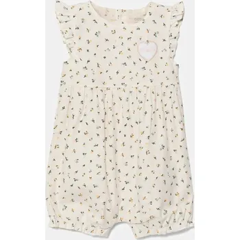 Dupačky Dětské bavlněné dupačky Guess S5GG06 WH6K4 S5GG06.WH6K4.PPYA béžová 01X, vel. 55-62